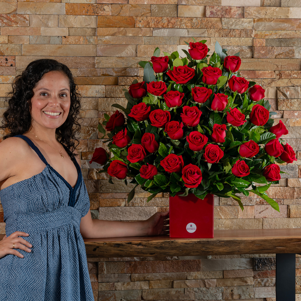 Bowl de 36 Rosas - 1 Cara