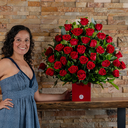 Bowl de 36 Rosas - 1 Cara