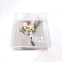 F- Boutonier para pecho de Mini Rosas Rosadas
