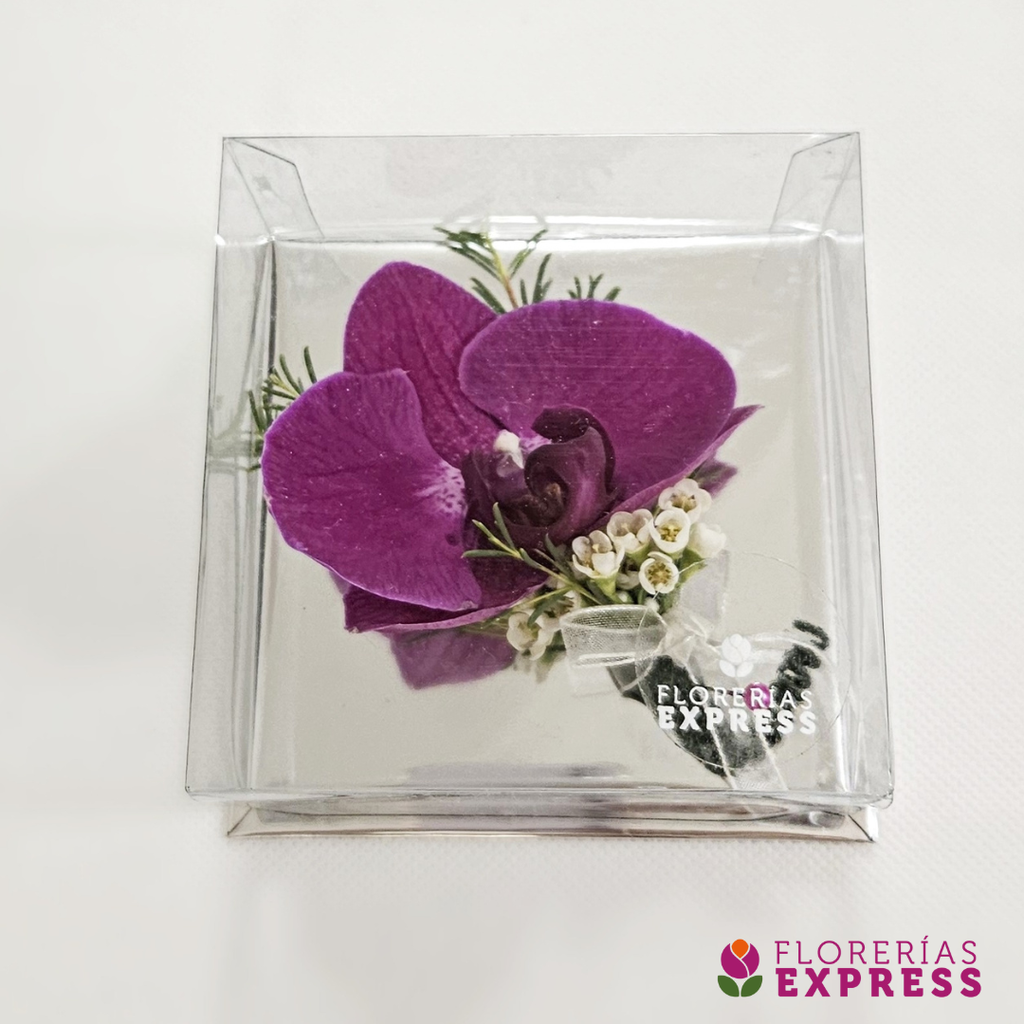 K - Corsage para pecho de Orquídea Morada