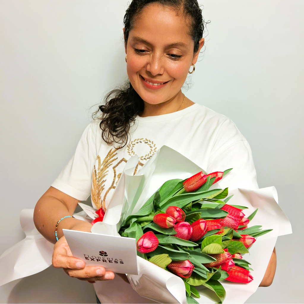 D4 - Ramo Rubí - 20 Tulips